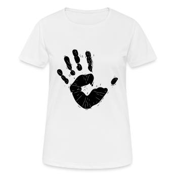 Empreinte de main vintage Vector - T-shirt respirant Femme - blanc - Devant - AI Model Female 172 dark (172cm)