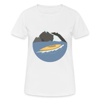 Wassersport - Frauen T-Shirt atmungsaktiv - Weiß - Vorne - AI Model Female 172 dark (172cm)