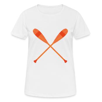Wassersport - Frauen T-Shirt atmungsaktiv - Weiß - Vorne - AI Model Female 172 dark (172cm)