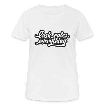 Cash rules everything - Frauen T-Shirt atmungsaktiv - Weiß - Vorne - AI Model Female 172 dark (172cm)