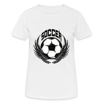 Ballsport - Frauen T-Shirt atmungsaktiv - Weiß - Vorne - AI Model Female 172 dark (172cm)
