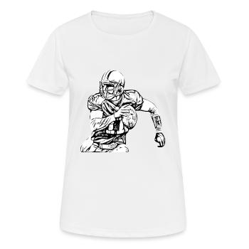 Ballsport - Frauen T-Shirt atmungsaktiv - Weiß - Vorne - AI Model Female 172 dark (172cm)