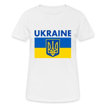 Ukraine - T-shirt respirant Femme - blanc - Devant - AI Model Female 172 dark (172cm)