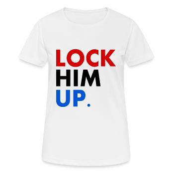 Lock him up - Frauen T-Shirt atmungsaktiv - Weiß - Vorne - AI Model Female 172 dark (172cm)