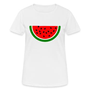 Wassermelone - Frauen T-Shirt atmungsaktiv - Weiß - Vorne - AI Model Female 172 dark (172cm)