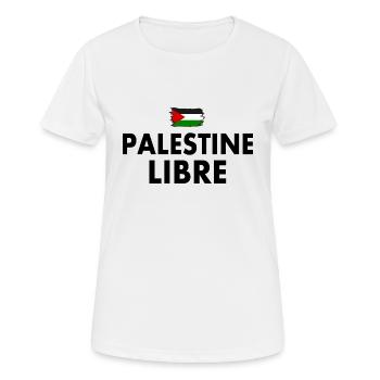 palestine libre - T-shirt respirant Femme - blanc - Devant - AI Model Female 172 dark (172cm)
