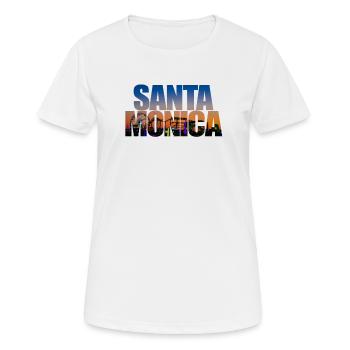 Santa Monica Pier - Los Angeles Kalifornien USA - Frauen T-Shirt atmungsaktiv - Weiß - Vorne - AI Model Female 172 dark (172cm)