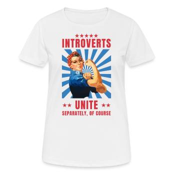 Agoraphobia introverts unite - Frauen T-Shirt atmungsaktiv - Weiß - Vorne - AI Model Female 172 dark (172cm)