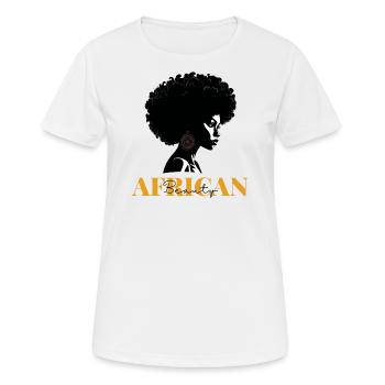 African Beauty - Women's Breathable T-Shirt - white - Front - AI Model Female 172 dark (172cm)
