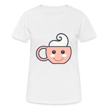 Tasse de cacao - T-shirt respirant Femme - blanc - Devant - AI Model Female 172 dark (172cm)