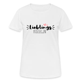 Lieblingskollegin - Frauen T-Shirt atmungsaktiv - Weiß - Vorne - AI Model Female 172 dark (172cm)