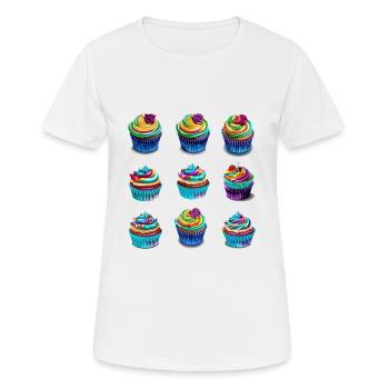 Tartelettes muffins - T-shirt respirant Femme - blanc - Devant - AI Model Female 172 dark (172cm)
