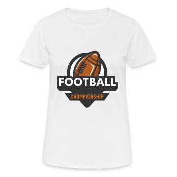 Ballsport - Frauen T-Shirt atmungsaktiv - Weiß - Vorne - AI Model Female 172 dark (172cm)