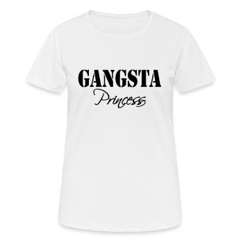 Gangsta Princess - Frauen T-Shirt atmungsaktiv - Weiß - Vorne - AI Model Female 172 dark (172cm)