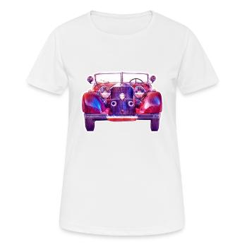 Red-Blue Classic Classic Car - Women's Breathable T-Shirt - white - Front - AI Model Female 172 dark (172cm)