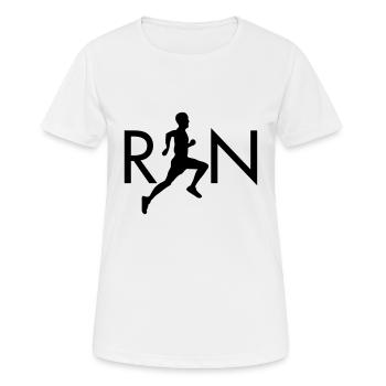 Run (Silhouette Runner) - T-shirt respirant Femme - blanc - Devant - AI Model Female 172 dark (172cm)