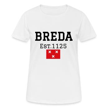 BREDA est. 1125, Breda dans le style collégial - T-shirt respirant Femme - blanc - Devant - AI Model Female 172 dark (172cm)