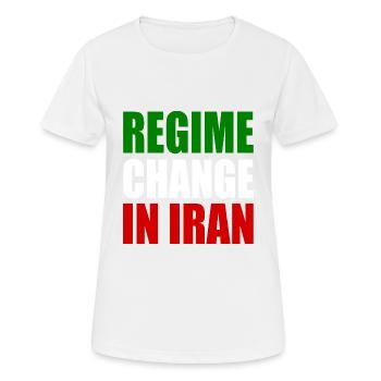 Regime change in iran - Frauen T-Shirt atmungsaktiv - Weiß - Vorne - AI Model Female 172 dark (172cm)