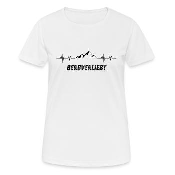 Heart rate in love with the mountains - Women's Breathable T-Shirt - white - Front - AI Model Female 172 dark (172cm)