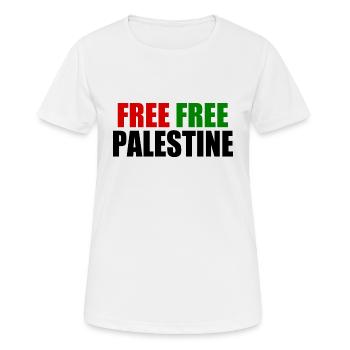 Free Free palestine - Women's Breathable T-Shirt - white - Front - AI Model Female 172 dark (172cm)