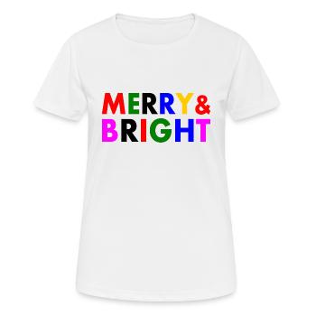 Merry and bright - Women's Breathable T-Shirt - white - Front - AI Model Female 172 dark (172cm)