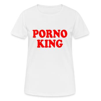 Porno king - Frauen T-Shirt atmungsaktiv - Weiß - Vorne - AI Model Female 172 dark (172cm)