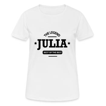 julia - Frauen T-Shirt atmungsaktiv - Weiß - Vorne - AI Model Female 172 dark (172cm)