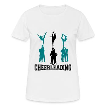 Pom-pom girls - T-shirt respirant Femme - blanc - Devant - AI Model Female 172 dark (172cm)