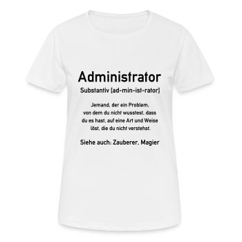 Administrator - Admin - In allen Vector Farben - Frauen T-Shirt atmungsaktiv - Weiß - Vorne - AI Model Female 172 dark (172cm)