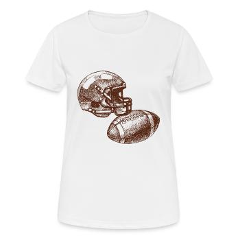 Ballsport - Frauen T-Shirt atmungsaktiv - Weiß - Vorne - AI Model Female 172 dark (172cm)