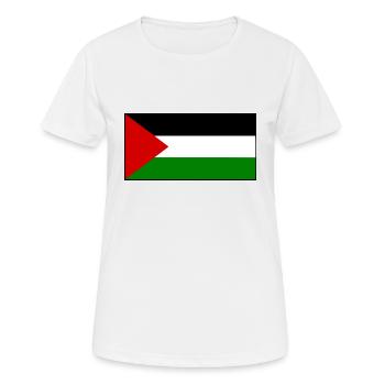 Palestina palästina flagge - Frauen T-Shirt atmungsaktiv - Weiß - Vorne - AI Model Female 172 dark (172cm)