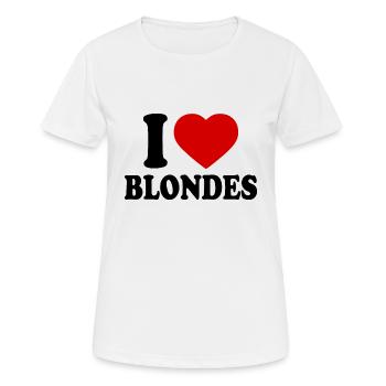 I love blondes - Frauen T-Shirt atmungsaktiv - Weiß - Vorne - AI Model Female 172 dark (172cm)