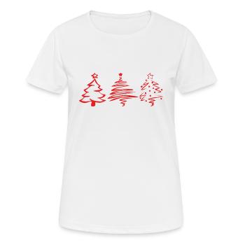 Weihnachtsbaum - Frauen T-Shirt atmungsaktiv - Weiß - Vorne - AI Model Female 172 dark (172cm)