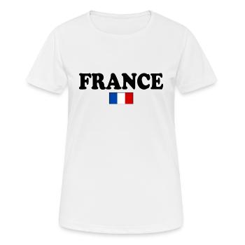 LA FRANCE DRAPEAU FRANÇAIS - T-shirt respirant Femme - blanc - Devant - AI Model Female 172 dark (172cm)