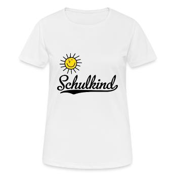 Schulkind - Frauen T-Shirt atmungsaktiv - Weiß - Vorne - AI Model Female 172 dark (172cm)