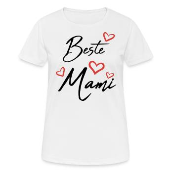 Beste Mami - Frauen T-Shirt atmungsaktiv - Weiß - Vorne - AI Model Female 172 dark (172cm)