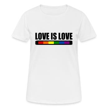 Love is love - T-shirt respirant Femme - blanc - Devant - AI Model Female 172 dark (172cm)
