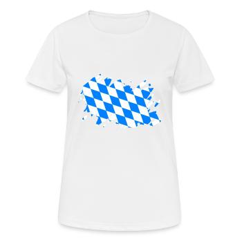 Bavière drapeau État fédéral Bavarian Bayer - T-shirt respirant Femme - blanc - Devant - AI Model Female 172 dark (172cm)