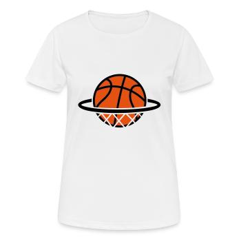 Basketball Basket - Women's Breathable T-Shirt - white - Front - AI Model Female 172 dark (172cm)