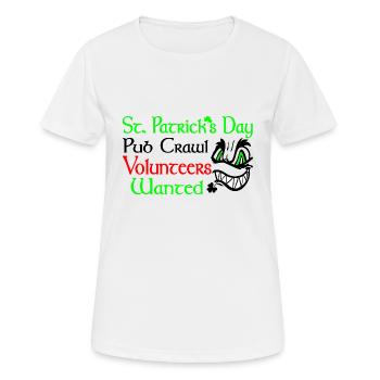 Einzigartiges Design zum St. Patrick's Day - Frauen T-Shirt atmungsaktiv - Weiß - Vorne - AI Model Female 172 dark (172cm)