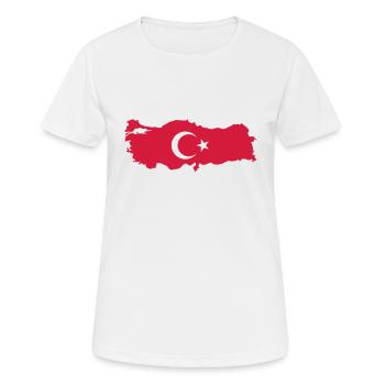 Türkei - Frauen T-Shirt atmungsaktiv - Weiß - Vorne - AI Model Female 172 dark (172cm)
