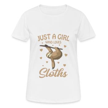 la paresse - T-shirt respirant Femme - blanc - Devant - AI Model Female 172 dark (172cm)