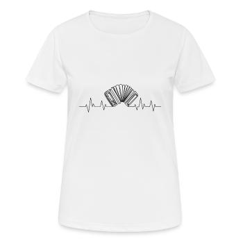 accordéon - T-shirt respirant Femme - blanc - Devant - AI Model Female 172 dark (172cm)
