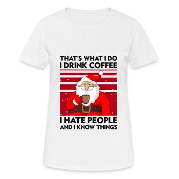 Weihnachtsmann - Frauen T-Shirt atmungsaktiv - Weiß - Vorne - AI Model Female 172 dark (172cm)