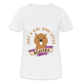 Biber - Frauen T-Shirt atmungsaktiv - Weiß - Vorne - AI Model Female 172 dark (172cm)