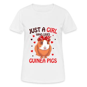 Cochon d'Inde - T-shirt respirant Femme - blanc - Devant - AI Model Female 172 dark (172cm)