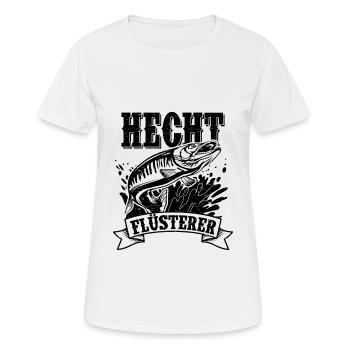 Angler Hecht - Frauen T-Shirt atmungsaktiv - Weiß - Vorne - AI Model Female 172 dark (172cm)