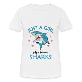 Shark - Women's Breathable T-Shirt - white - Front - AI Model Female 172 dark (172cm)
