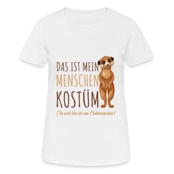 Erdmännchen - Frauen T-Shirt atmungsaktiv - Weiß - Vorne - AI Model Female 172 dark (172cm)