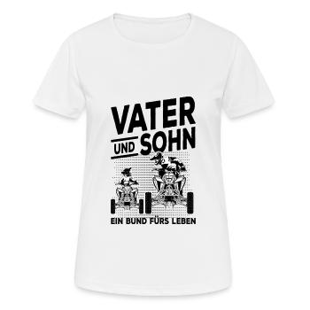 Quad - Frauen T-Shirt atmungsaktiv - Weiß - Vorne - AI Model Female 172 dark (172cm)